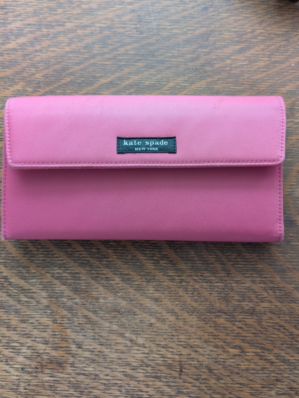 kate spade pink continental flap wallet